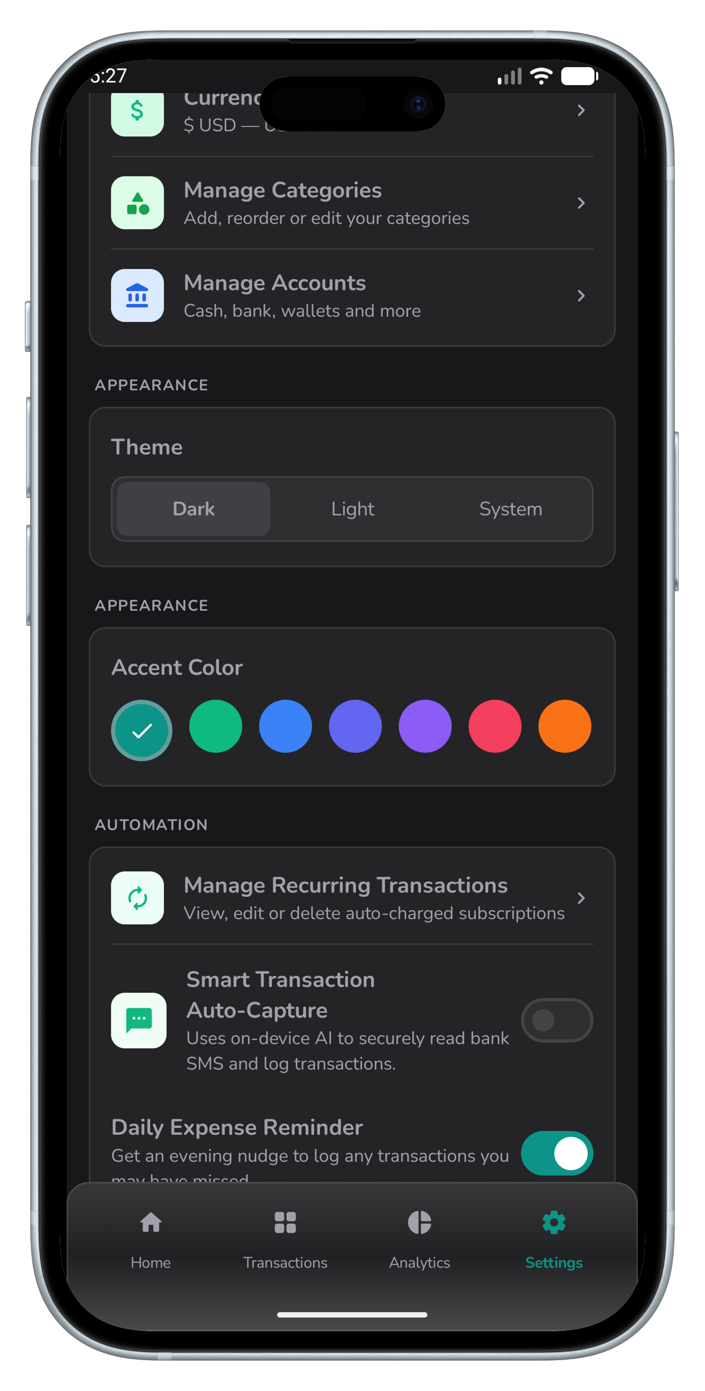 Lumea automation settings
